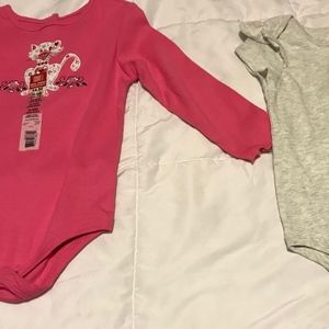 24M RASBERRY SORBET AND 18M CAT AND JACK BODYSUITS